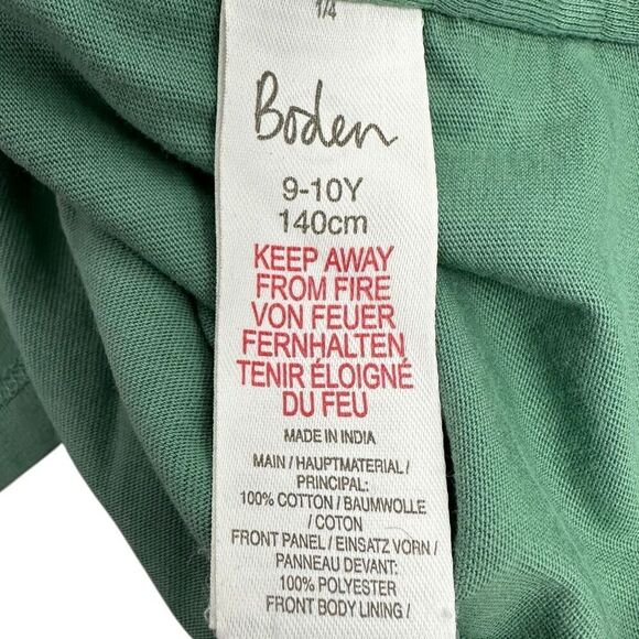 Boden Raglan Long Sleeve Sequin T-Shirt size 9-10 Sage Green - Picture 5 of 6
